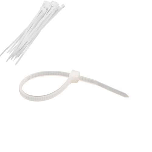 Abraçadeira Nylon 10 cm Branca C/ 20