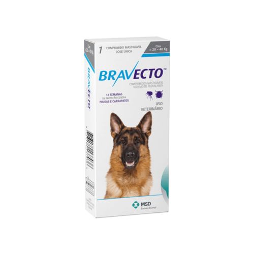 Bravecto de 20 A 40 kg - 1000 mg