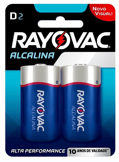 Pilha Alçalina Grande com 2Pc 20220 Rayovac - 33660