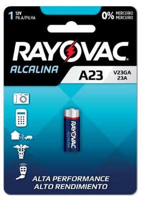 Pilha V23Ga 12V com 1Pc 40305 Rayovac - 62676