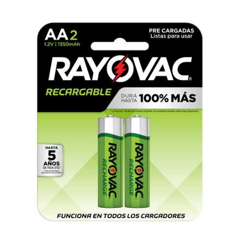 Pilha Alçalina Pequena Recarregavel Aa com 2Pc 715.2 Rayovac - 63269