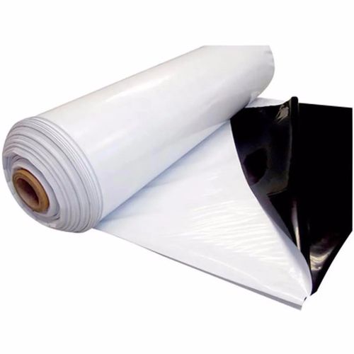 Lona Plastica 14 x 50 200 Mcr Preta Branca