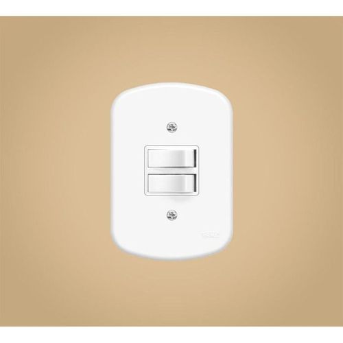 INTERRUPTOR PARALELO 2 TECLAS 10A/250V BLANC 0642 - FAME