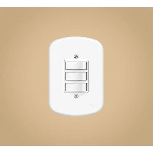 INTERRUPTOR PARALELO 3 TECLAS 10A/250V BLANC 0657 - FAME