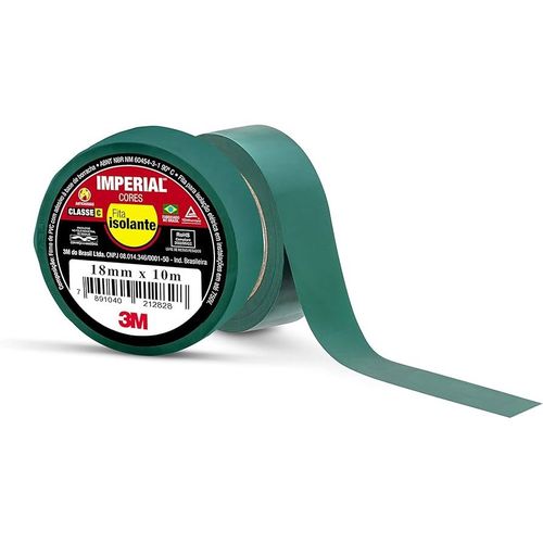 Fita Isolante Verde Templex Imperial 18 x 10M - 81238