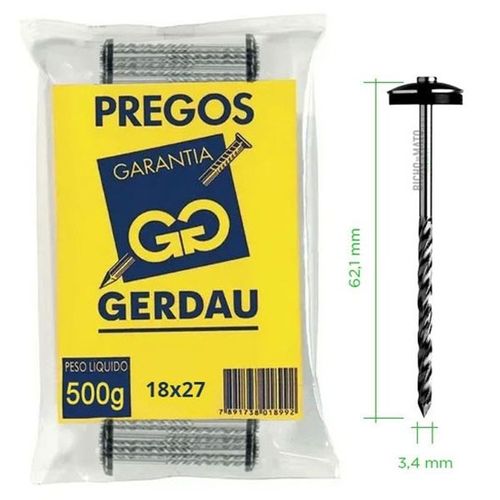 Prego 18 x 27 Telheiro Gerdau - 7848