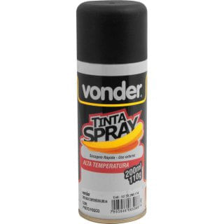 Tinta Spray Alta Temperatura - Preto 200 ml